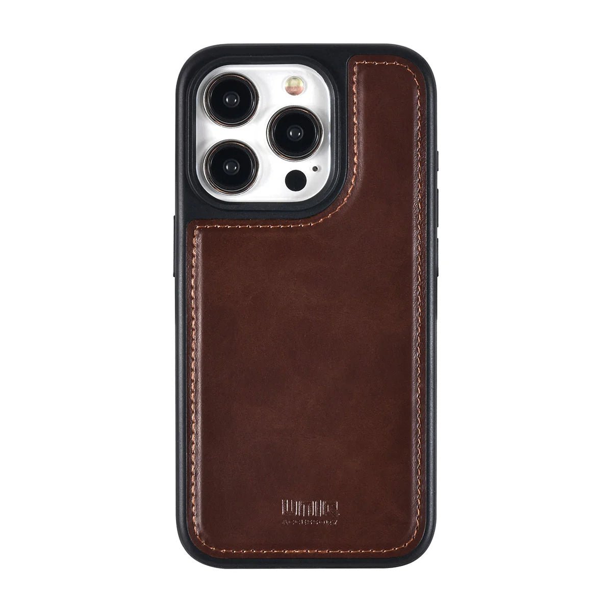 Tuniq iPhone 15 Pro - 2 σε 1 - Θήκη Πορτοφόλι από Δερματίνη με Αποσπώμενη Θήκη - Καφέ