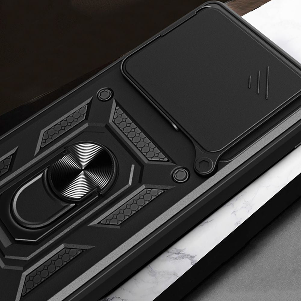 Tech - Protect Xiaomi Redmi 14T Pro Camshield Pro Σκληρή Θήκη με Πλαίσιο Σιλικόνης και Δαχτυλίδι Συγκράτησης - Black