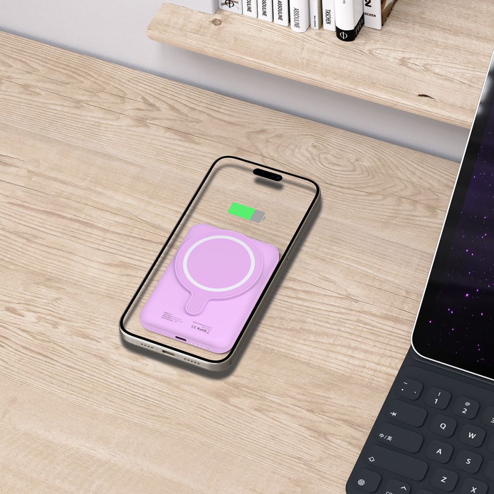 Tech - Protect PB10 Lifemag MagSafe PowerBank Μαγνητικό PowerBank Κινητού 5000 mAh - Lilac