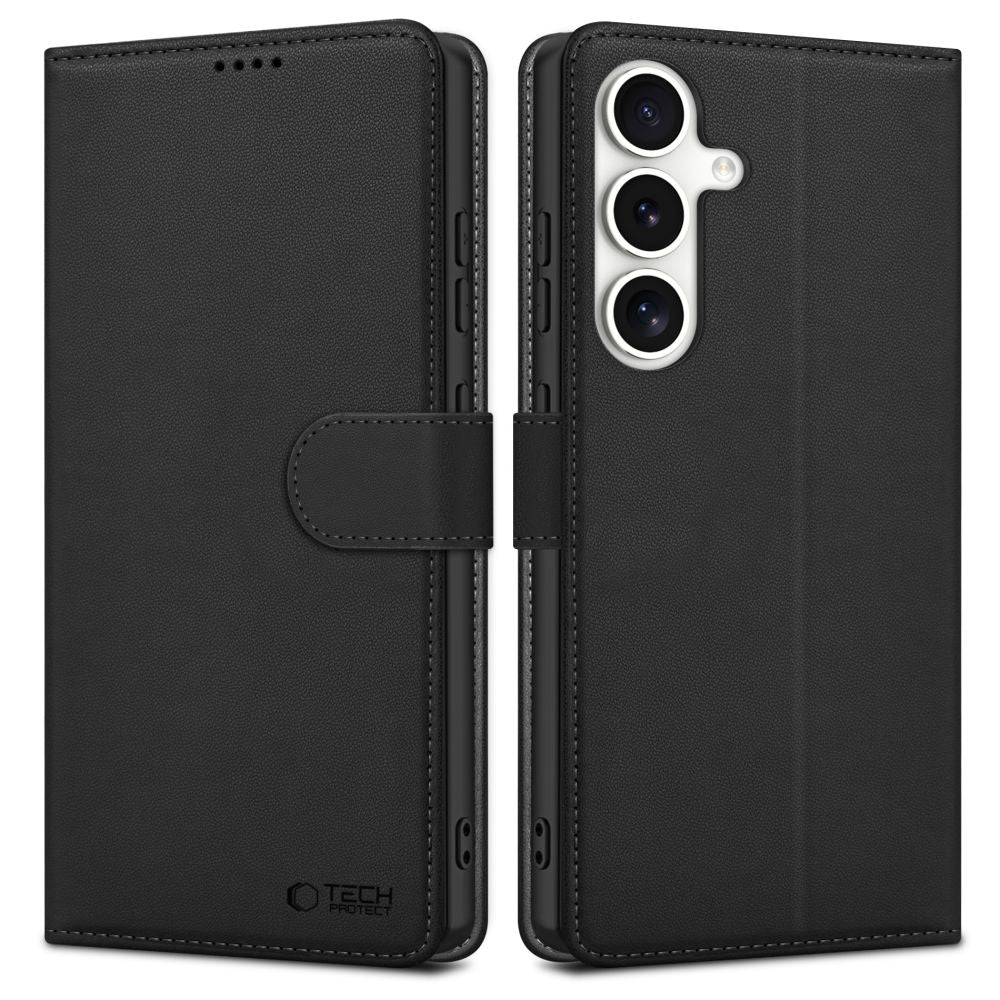 Tech - Protect Samsung Galaxy S25 Θήκη Πορτοφόλι Stand από Δερματίνη - Black
