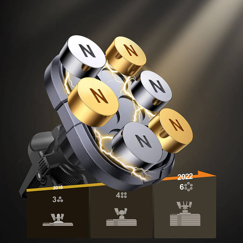 Joyroom Universal Μαγνητική Βάση Αυτοκινήτου Αεραγωγού - Grey - JR - ZS311