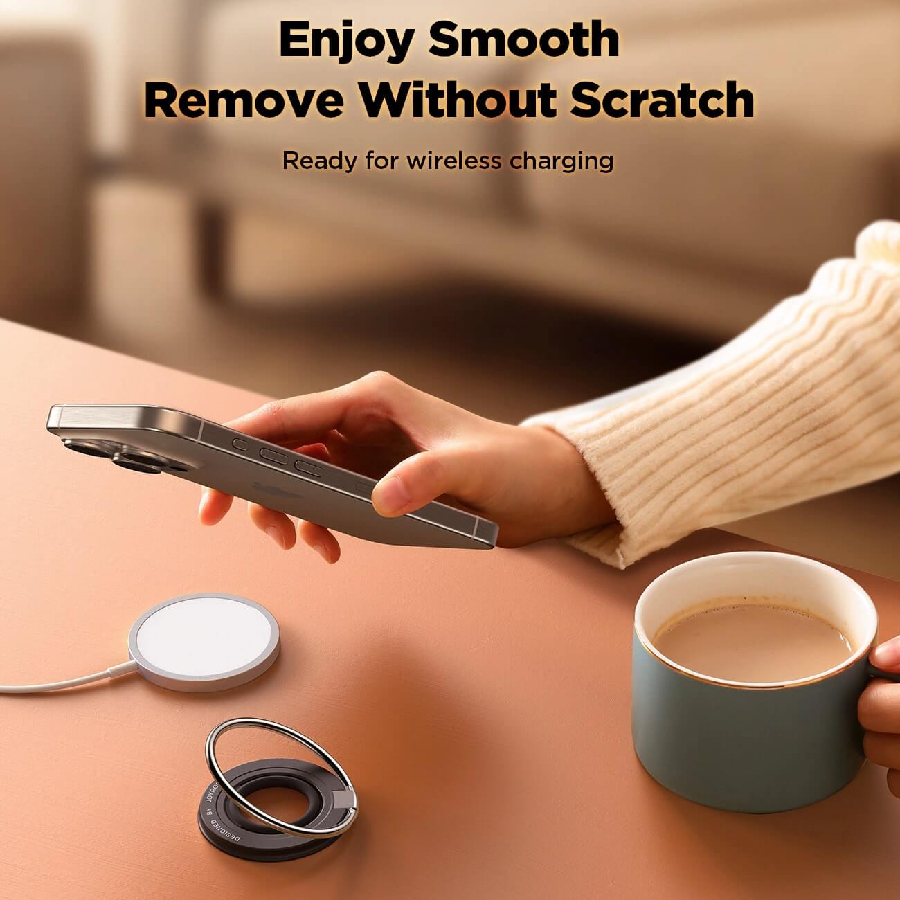 Joyroom JR - ZS383 MagSafe Phone Holder - Δαχτυλίδι Συγκράτησης Κινητού - Βάση Στήριξης - Black
