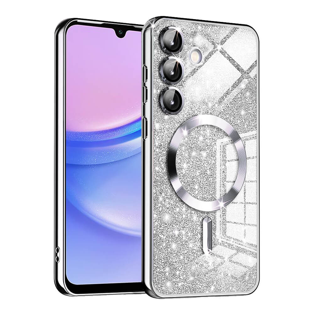 Techsuit Samsung Galaxy A15 4G / A15 5G - Luxury Glitter MagSafe - Θήκη Σιλικόνης - Silver