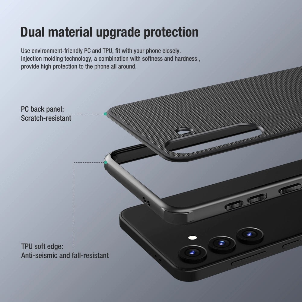 Nillkin Samsung Galaxy S24+ Super Frosted Shield Pro Σκληρή Θήκη με Πλαίσιο Σιλικόνης - Black