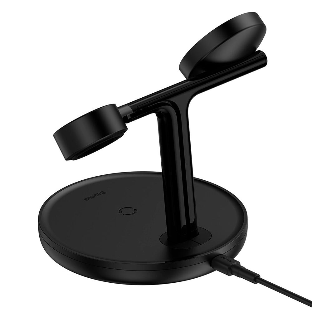 Baseus Swan - Ασύρματη Βάση Φόρτισης MagSafe 3in1 - Black