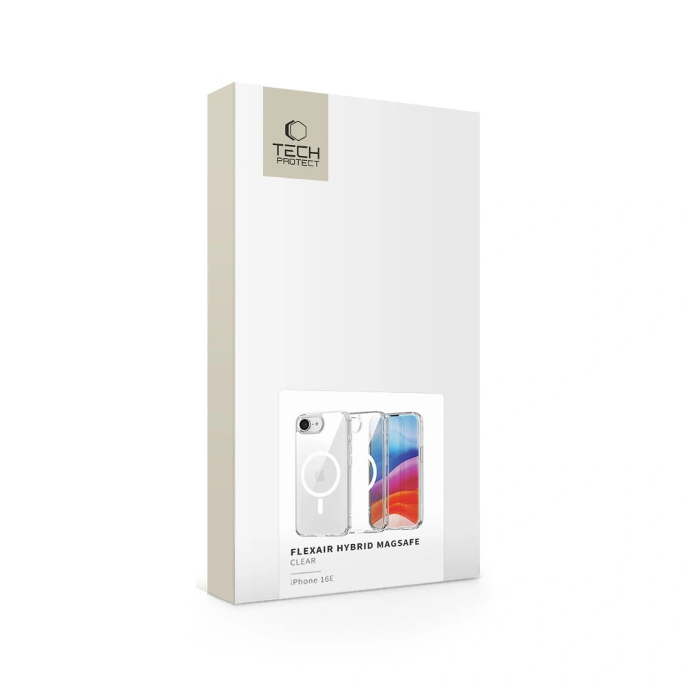 Tech - Protect iPhone 16e Flexair Hybrid MagSafe Σκληρή Θήκη με Πλαίσιο Σιλικόνης και MagSafe - Διάφανη