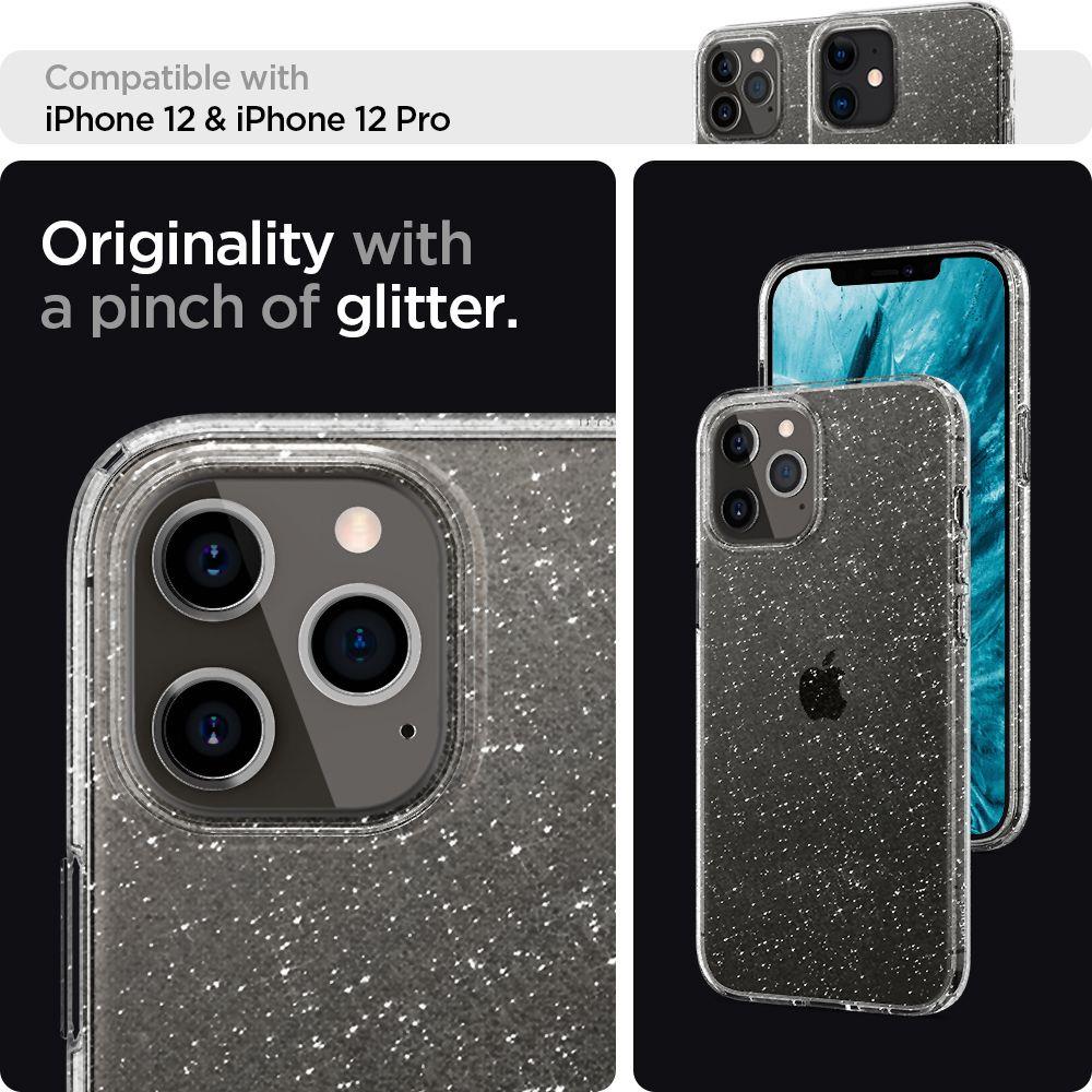 Spigen iPhone 12 / iPhone 12 Pro Liquid Crystal Θήκη Σιλικόνης - Glitter Crystal