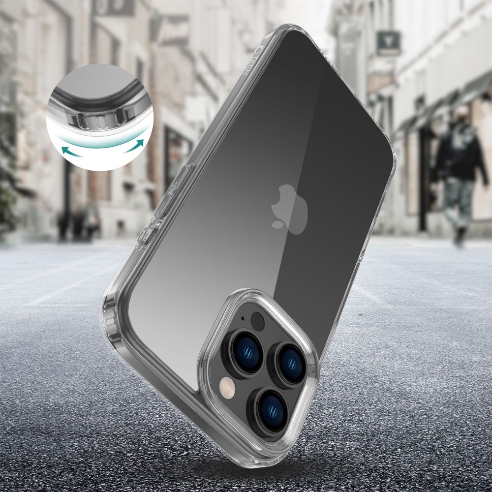Tech - Protect iPhone 16 Pro Max Flexair Hybrid Σκληρή Θήκη με Πλαίσιο Σιλικόνης - Διάφανη