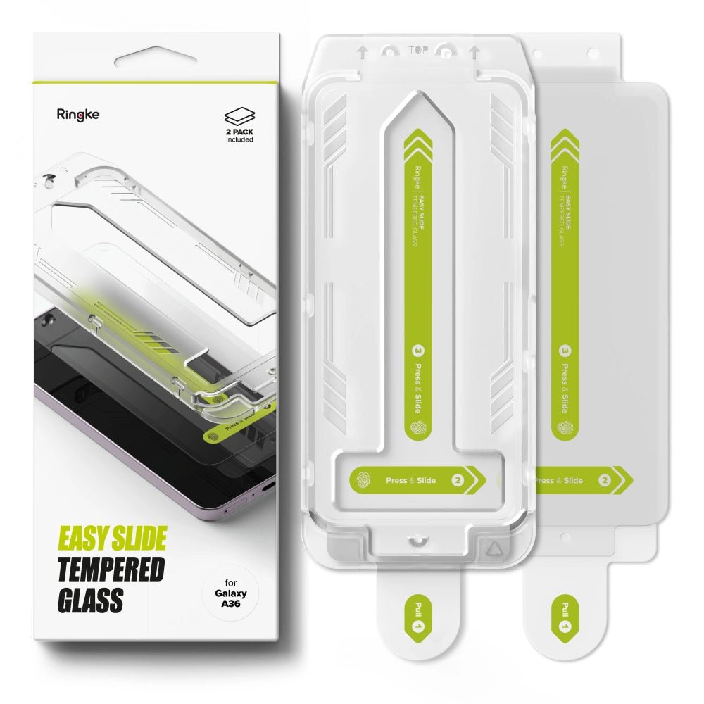 Ringke Samsung Galaxy A36 5G - Easy Slide 2.5D 9H Case Friendly Αντιχαρακτικό Γυαλί Οθόνης - 2 Τεμάχια - Clear