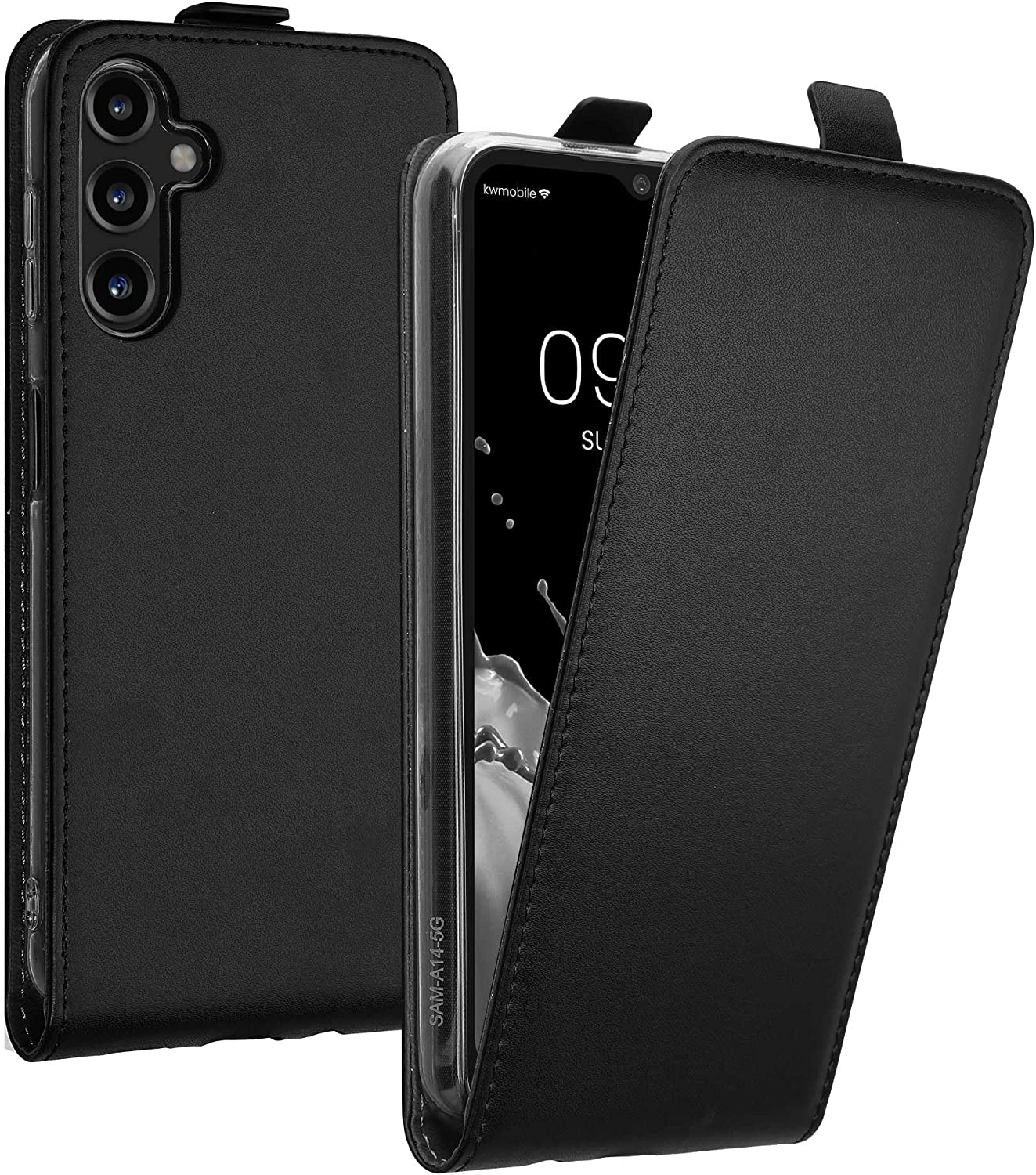 KW Samsung Galaxy A14 5G Θήκη από Δερματίνη Flip - Black - 61160.01