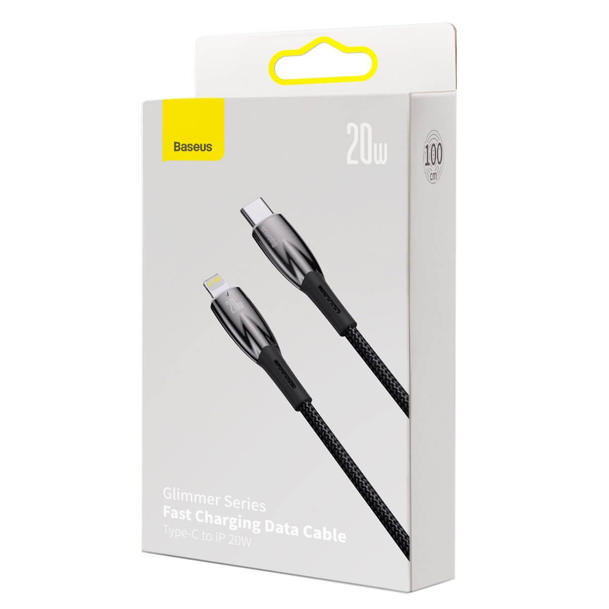 Baseus Glimmer Series PD 20W - Καλώδιο Δεδομένων και Φόρτισης Type - C to Lightning 1M - Black - CADH000001