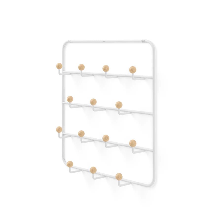 Umbra Estique Κρεμάστρα Πόρτας και Τοίχου με 14 Γάντζους - White / Natural