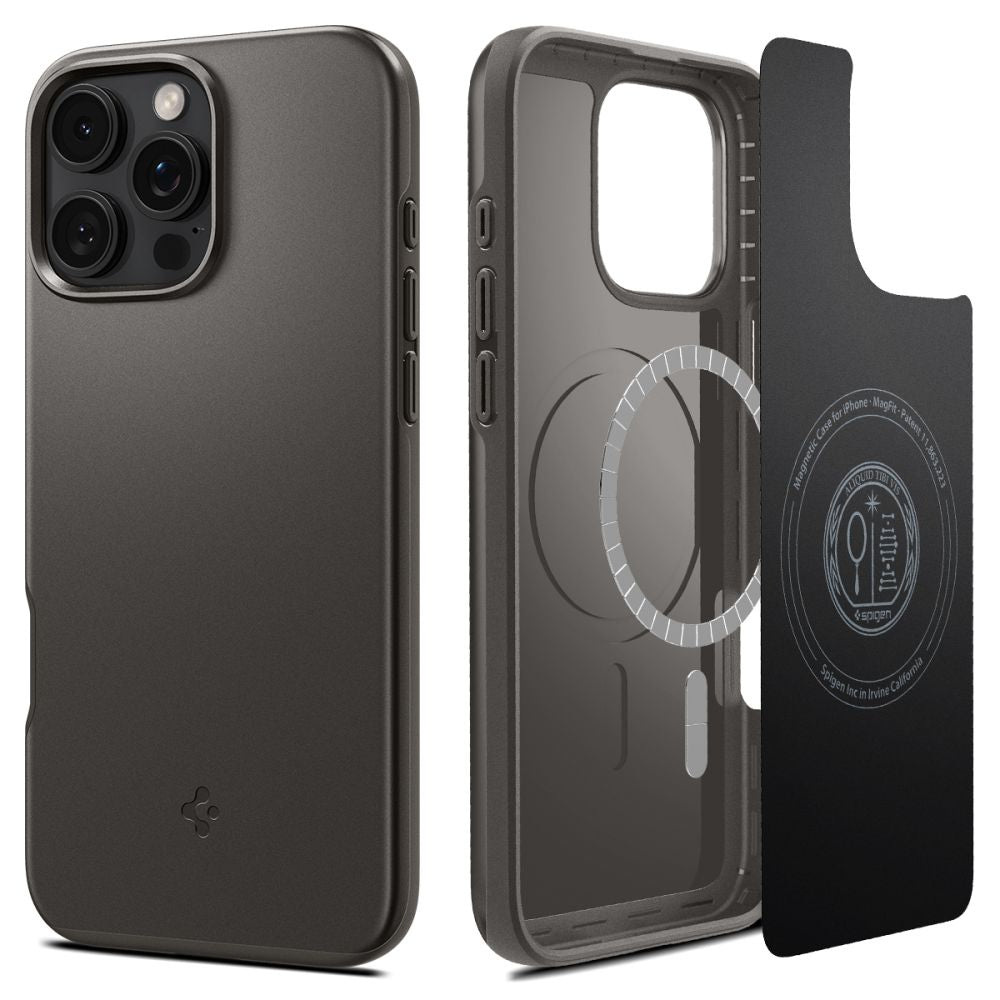 Spigen iPhone 16 Pro Thin Fit Mag Θήκη με MagSafe - Gunmetal