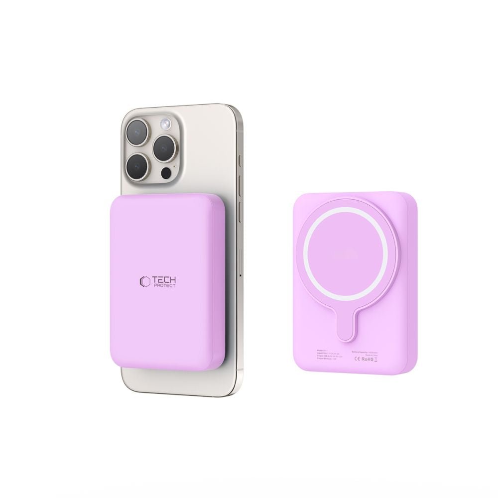 Tech - Protect PB11 Lifemag MagSafe PowerBank Μαγνητικό PowerBank Κινητού 10000 mAh - Lilac