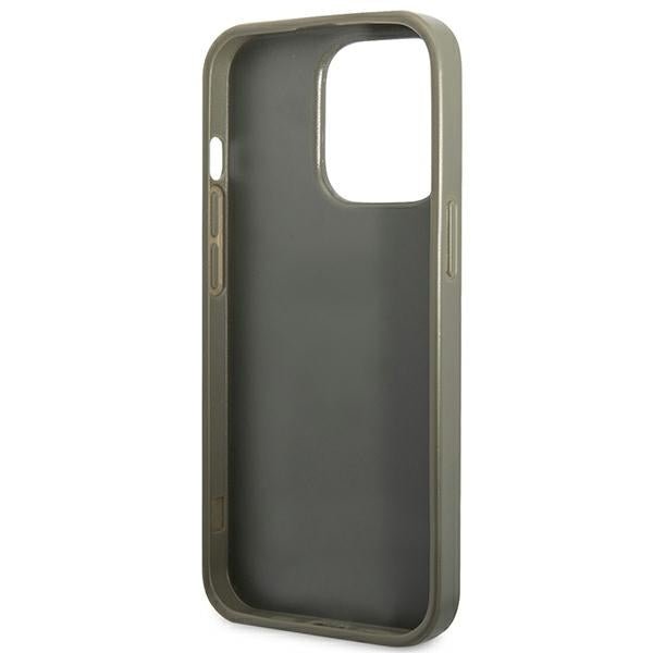 Guess iPhone 14 Pro Max Glitter Script Σκληρή Θήκη με Πλαίσιο Σιλικόνης - Green - GUHCP14XHGGSHN