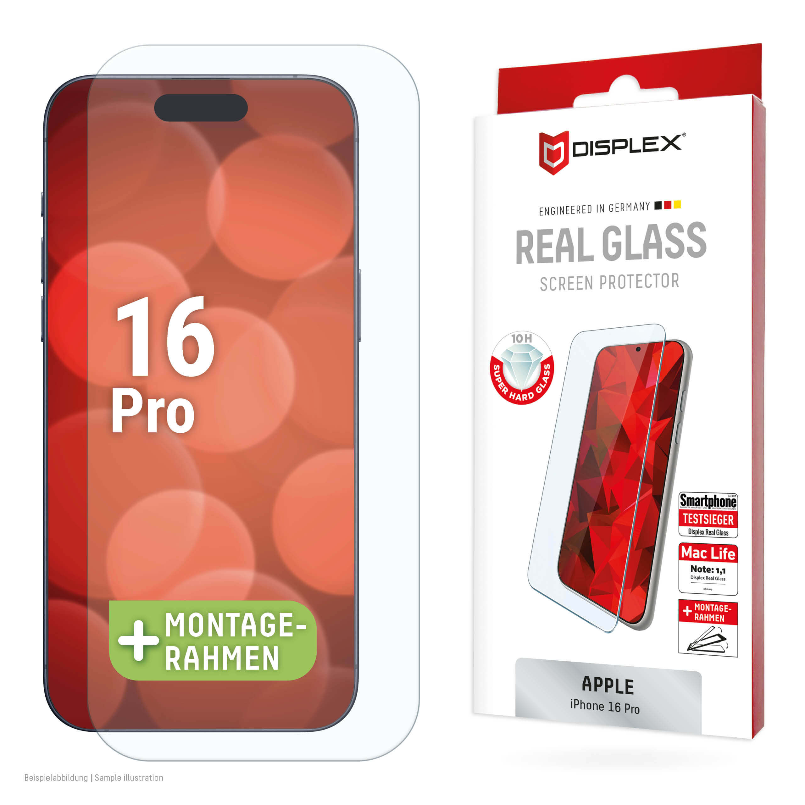 Displex iPhone 16 Pro - Premium Real Glass 2D - Προστασία Οθόνης - Αντιχαρακτικό Γυαλί / Tempered Glass - Διάφανο