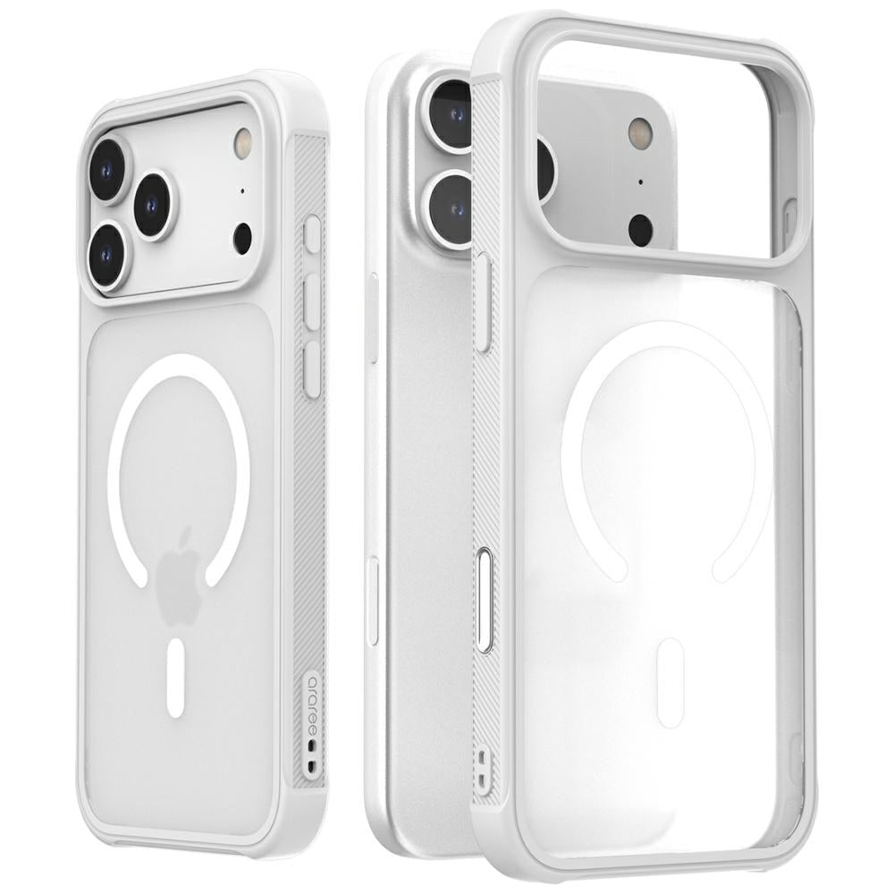 Araree iPhone 17 Pro Max - Σκληρή Θήκη με Πλαίσιο Σιλικόνης - Duple M Armor MagSafe - White