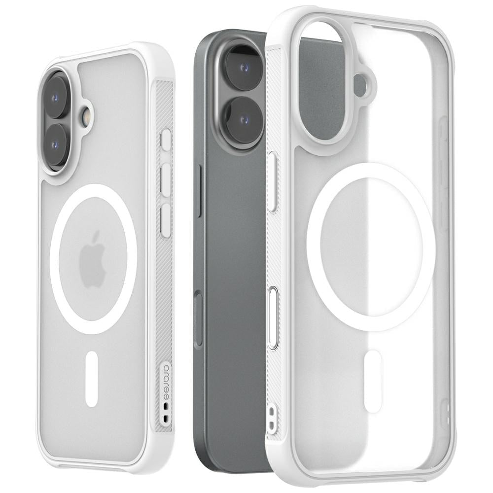 Araree iPhone 17 - Σκληρή Θήκη με Πλαίσιο Σιλικόνης - Duple M Armor MagSafe - White