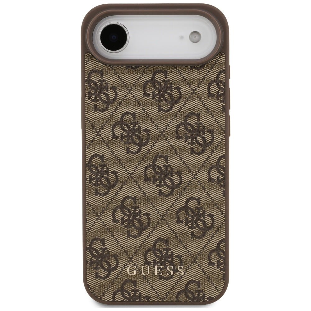 Guess iPhone Air - 4G Classic - Σκληρή Θήκη με Πλαίσιο Σιλικόνης και Επένδυση Συνθετικού Δέρματος - Brown - GUHCP17MG4GFBR