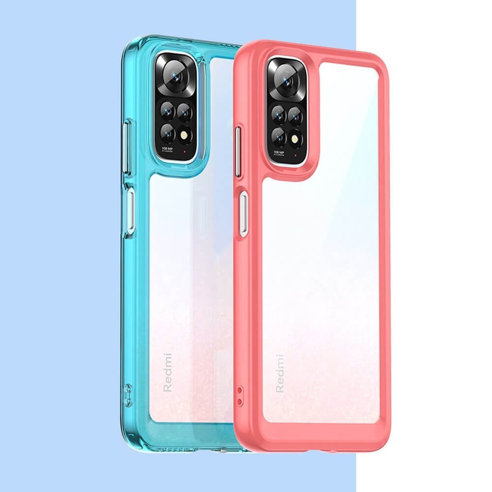 OEM Xiaomi Redmi Note 11 / Redmi Note 11S Outer Space Σκληρή Θήκη με Πλαίσιο Σιλικόνης - Red