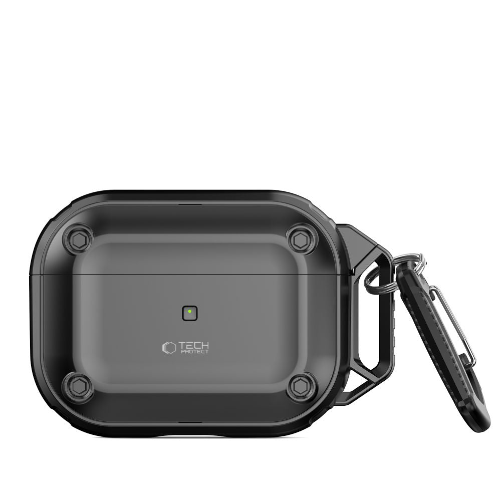 Tech - Protect AirPods Pro 1 / 2 Θήκη από Σκληρό Πλαστικό και Σιλικόνη - Rough Hook - Διάφανη