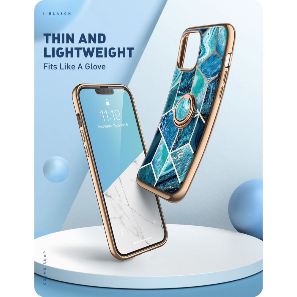 i - Blason iPhone 13 Pro IBLSN Cosmo Snap Σκληρή Θήκη με Δαχτυλίδι Συγκράτησης - Ocean Blue