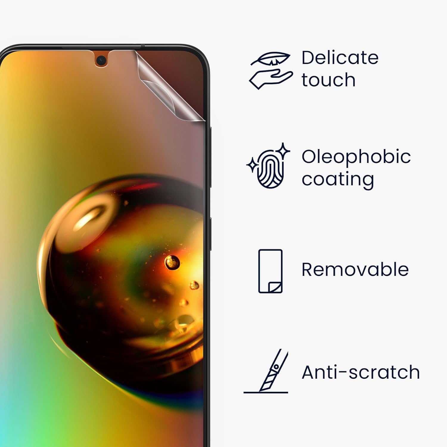 KW Samsung Galaxy S24 - Σετ με 3 Μεμβράνες Προστασίας Οθόνης - Διάφανες