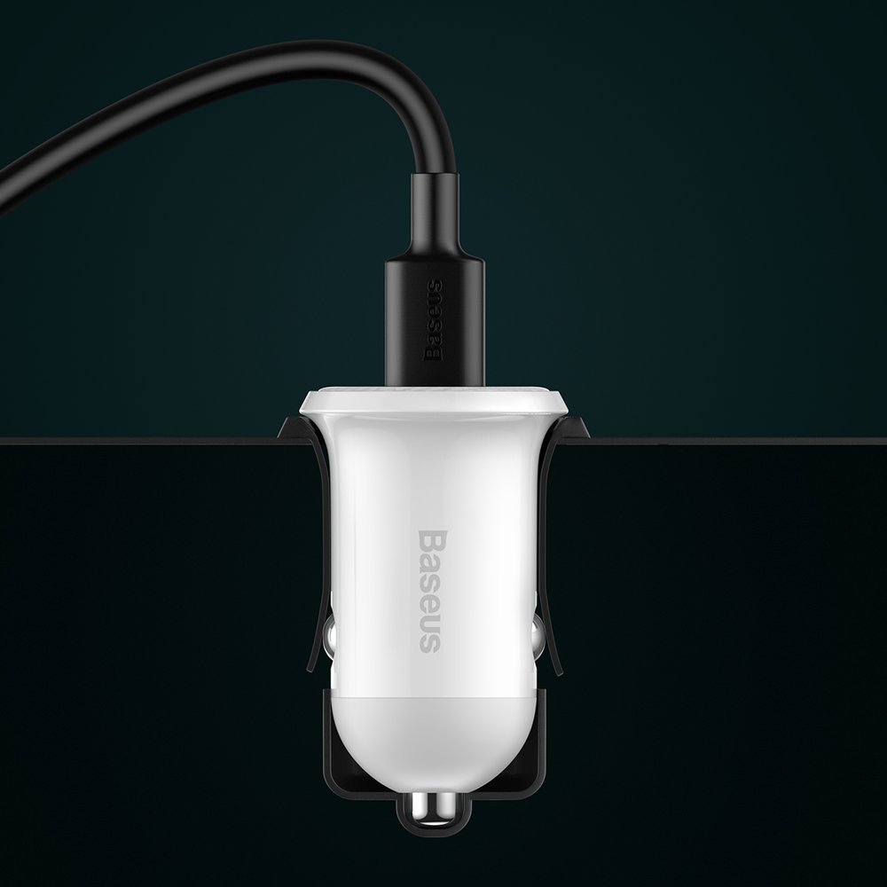 Baseus Grain Pro Car Charger - Φορτιστής Αυτοκινήτου 4.8A 2xUSB Ports - White - CCALLP - 02