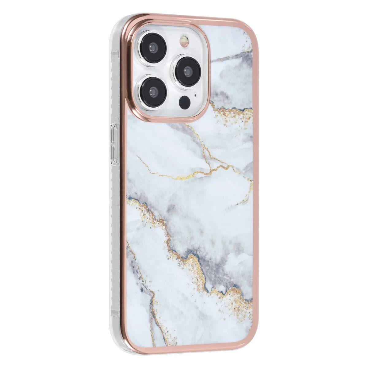 Tuniq iPhone 15 Pro - Σκληρή Θήκη με Πλαίσιο Σιλικόνης - Σχέδιο Μάρμαρο - Γκρί