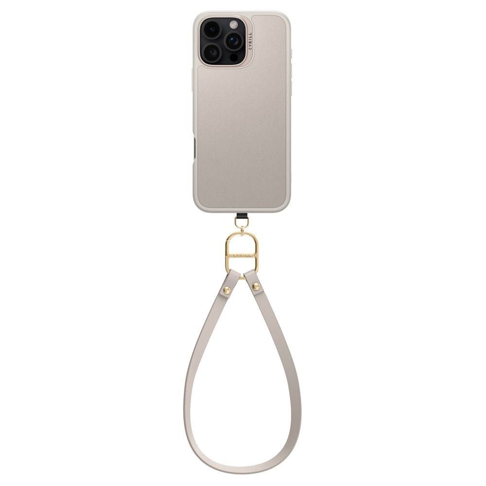 Spigen Cyrill iPhone 16 Pro Max Classic Charm Mag Σκληρή Θήκη MagSafe με Πλαίσιο Σιλικόνης και Λουράκι - Cream