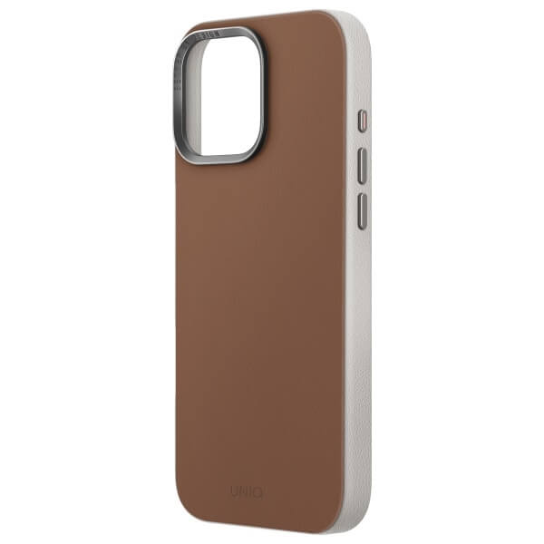 Uniq iPhone 16 Pro - Lyden DS - Σκληρή Θήκη με Επένδυση Συνθετικού Δέρματος και MagSafe - Carmel / Ivory