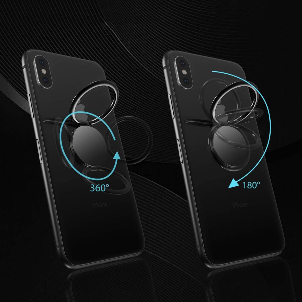 Tech - Protect Ring Holder Δαχτυλίδι Συγκράτησης Κινητού - Black