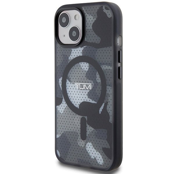 Tumi iPhone 15 Frosted Camo Print MagSafe Σκληρή Θήκη με Πλαίσιο Σιλικόνης και MagSafe - Black - TUHMP15STCAMK