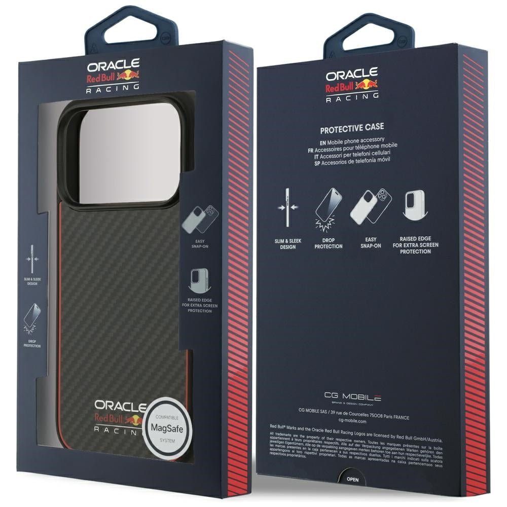 Red Bull iPhone 17 Pro - Kevlar Logo Matt MagSafe - Σκληρή Θήκη με Πλαίσιο Σιλικόνης - Black - RBHMP17L24CFOSK