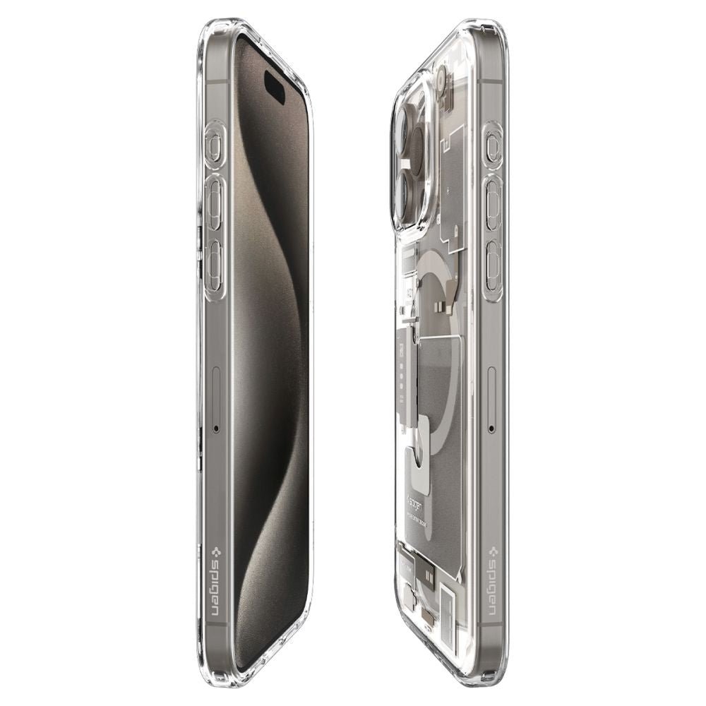 Spigen iPhone 15 Pro Max Ultra Hybrid Mag Σκληρή Θήκη με Πλαίσιο Σιλικόνης Και MagSafe - Zero One Natural Titanium