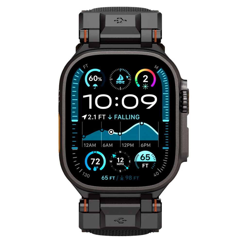 Spigen Λουράκι Apple Watch 8/9/10/11 - SE (1/2/3) - Ultra (1/2/3) – 44/45/46/49mm DuraPro Armor - Black Edition