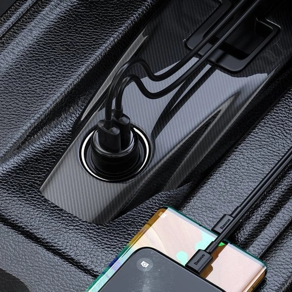 Baseus S - 16 Overseas Edition Bluetooth 5.0 FM Transmitter για Αναπαραγωγή Μουσικής / Κλήσεις και Φορτιστής Αυτοκινήτου - Black - CCMT000201