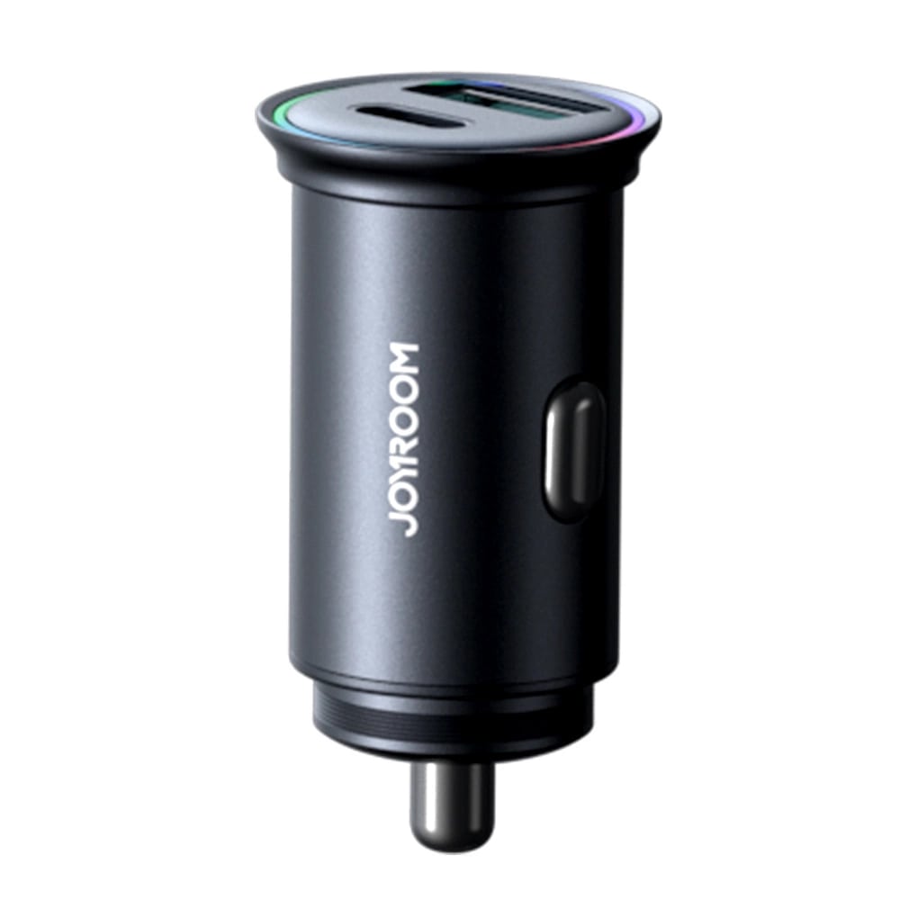 Joyroom Mini Φορτιστής Αυτοκινήτου Γρήγορης Φόρτισης με 1 Θύρα USB και 1 Θύρα Type - C PD 60W QC 3.0 - Black - JR - CCN04