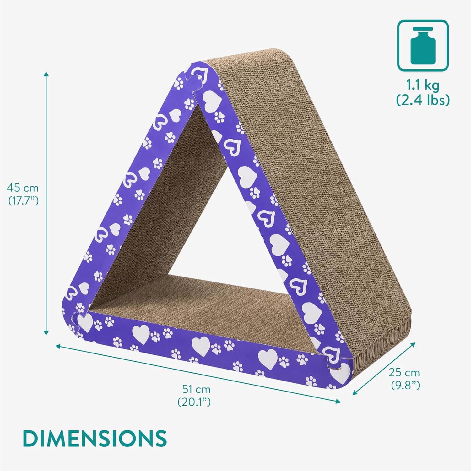 Navaris 3 - σε - 1 Πολυμορφικό Ονυχοδρόμιο για Γάτες - 51 x 25 x 45 cm - Brown - NAV000025ZF001C