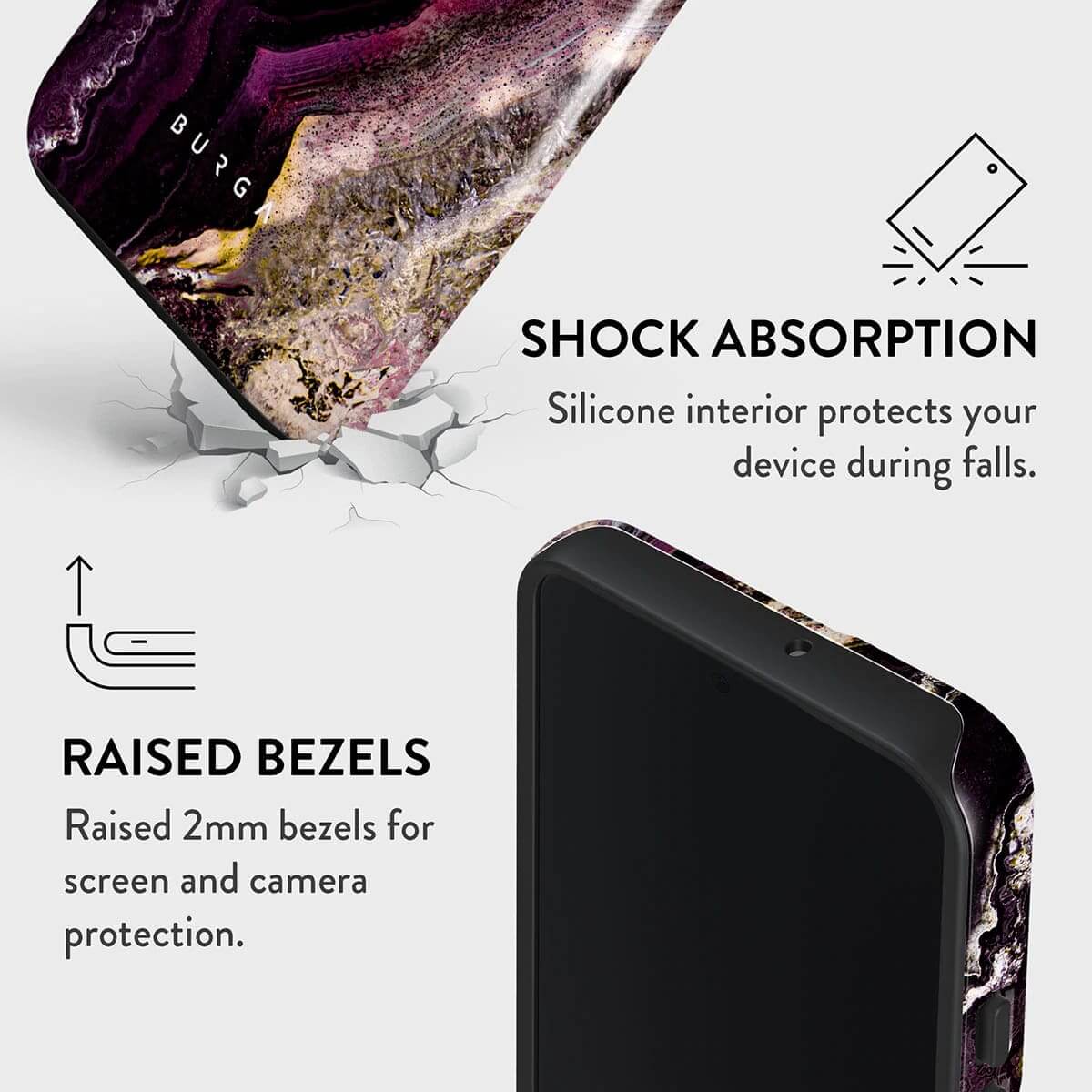 Burga Samsung Galaxy S22 Plus Fashion Tough Σκληρή Θήκη - Purple Skies