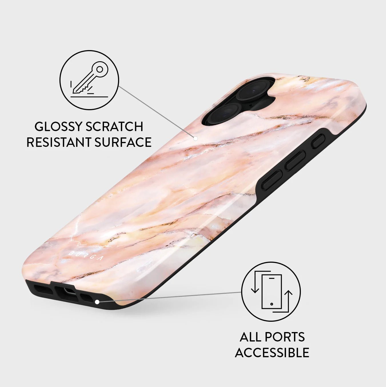 Burga iPhone 16 Plus Fashion Tough MagSafe Σκληρή Θήκη με MagSafe - Morning Sunshine