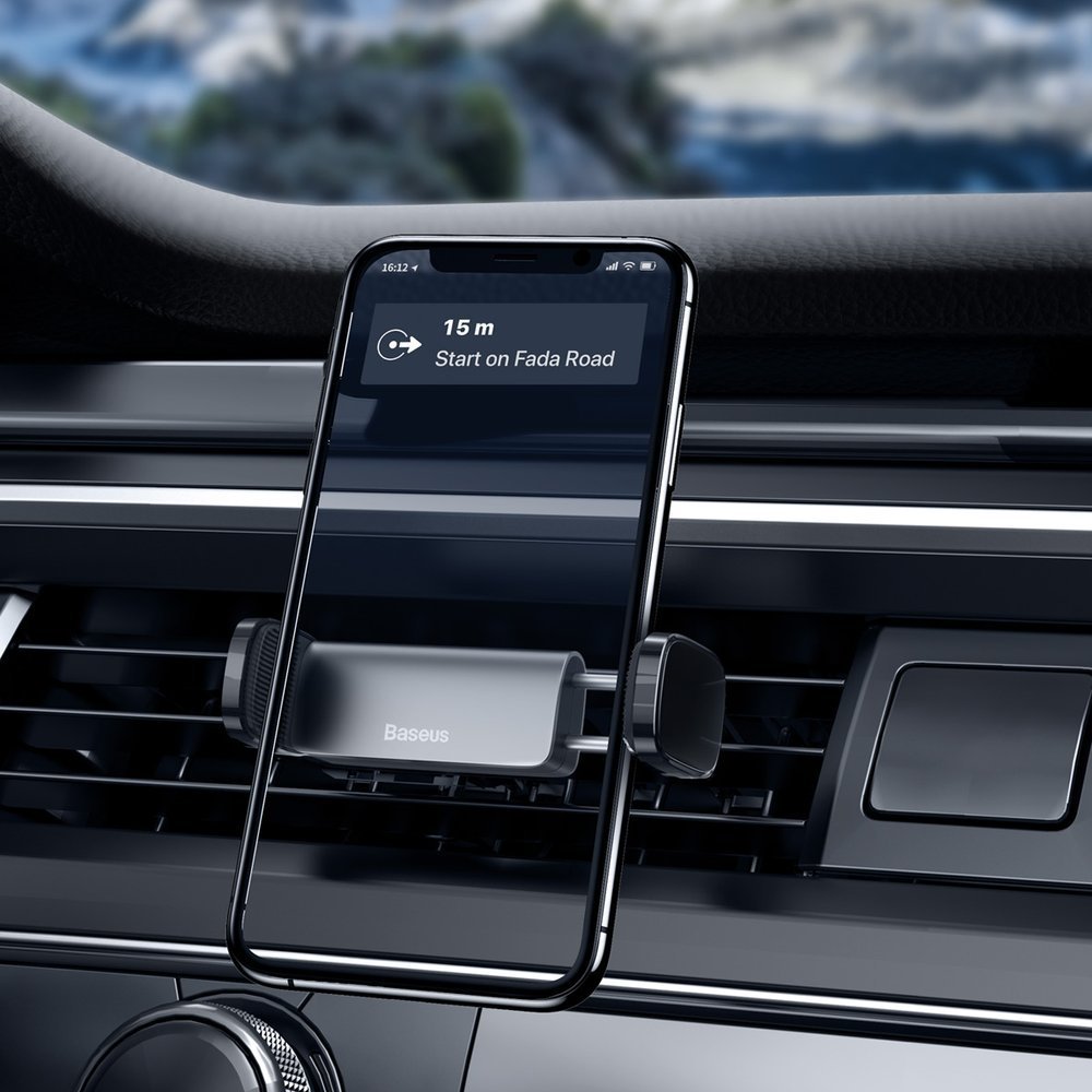 Baseus Steel Cannon Car Air Vent Mobile Holder - Universal Βάση Αυτοκινήτου Αεραγωγού - Black - SUGP - 01