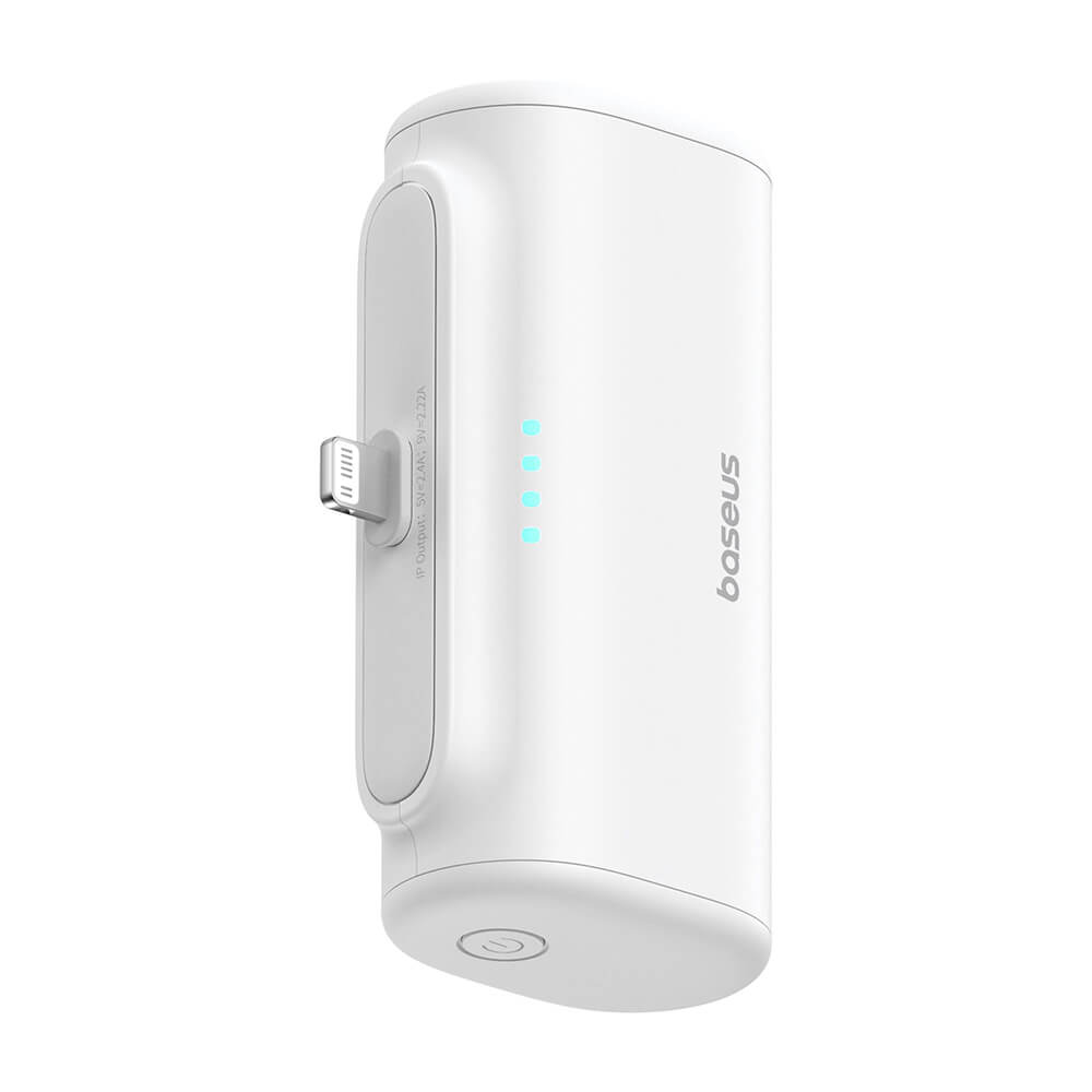 Baseus Compact Series Lightning - PowerBank 5000mAh 20W με Καλώδιο Type - C to Type - C - White - P10068307213 - 00