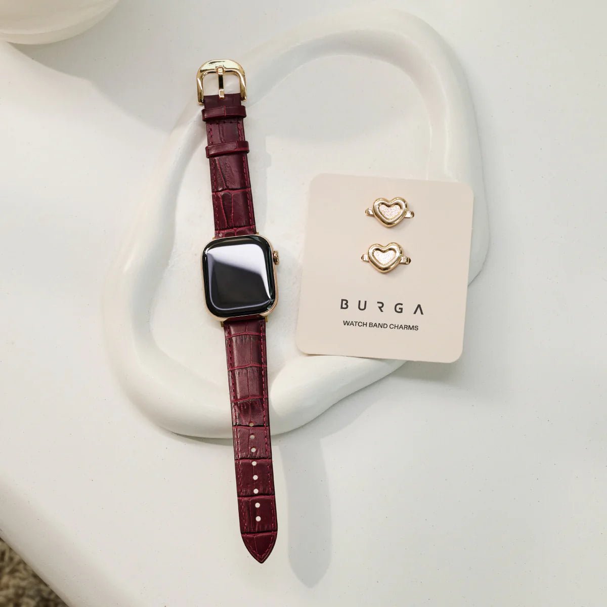 Burga Λουράκι Apple Watch 4/5/6/7/8/9/10/11 - SE (1/2/3) – 40/41/42mm - Leather Band - Mob Wife / Gold