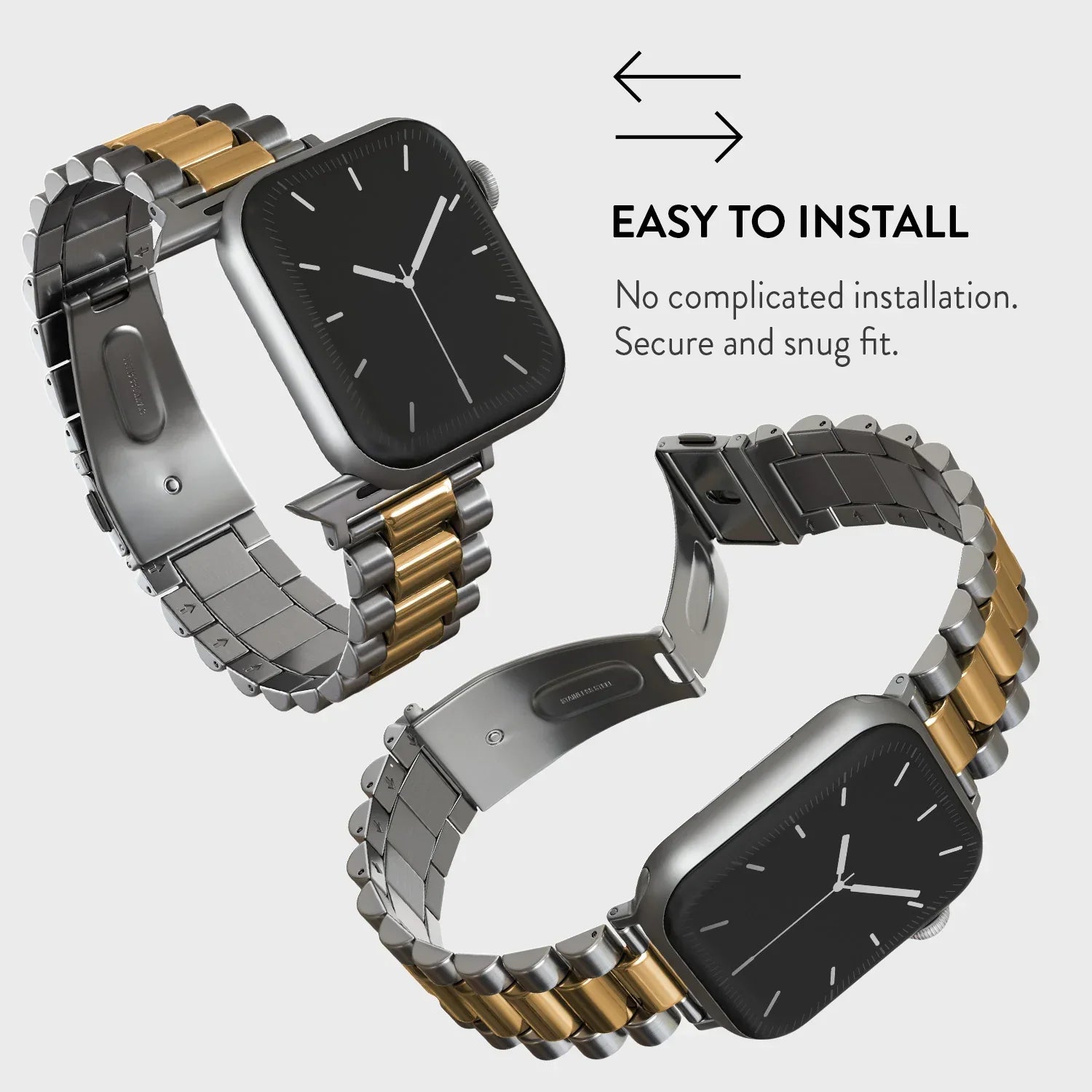 Burga Λουράκι Apple Watch 4/5/6/7/8/9/10/11 - SE (1/2/3) – 40/41/42mm - All Eyes On Me - Gold / Silver