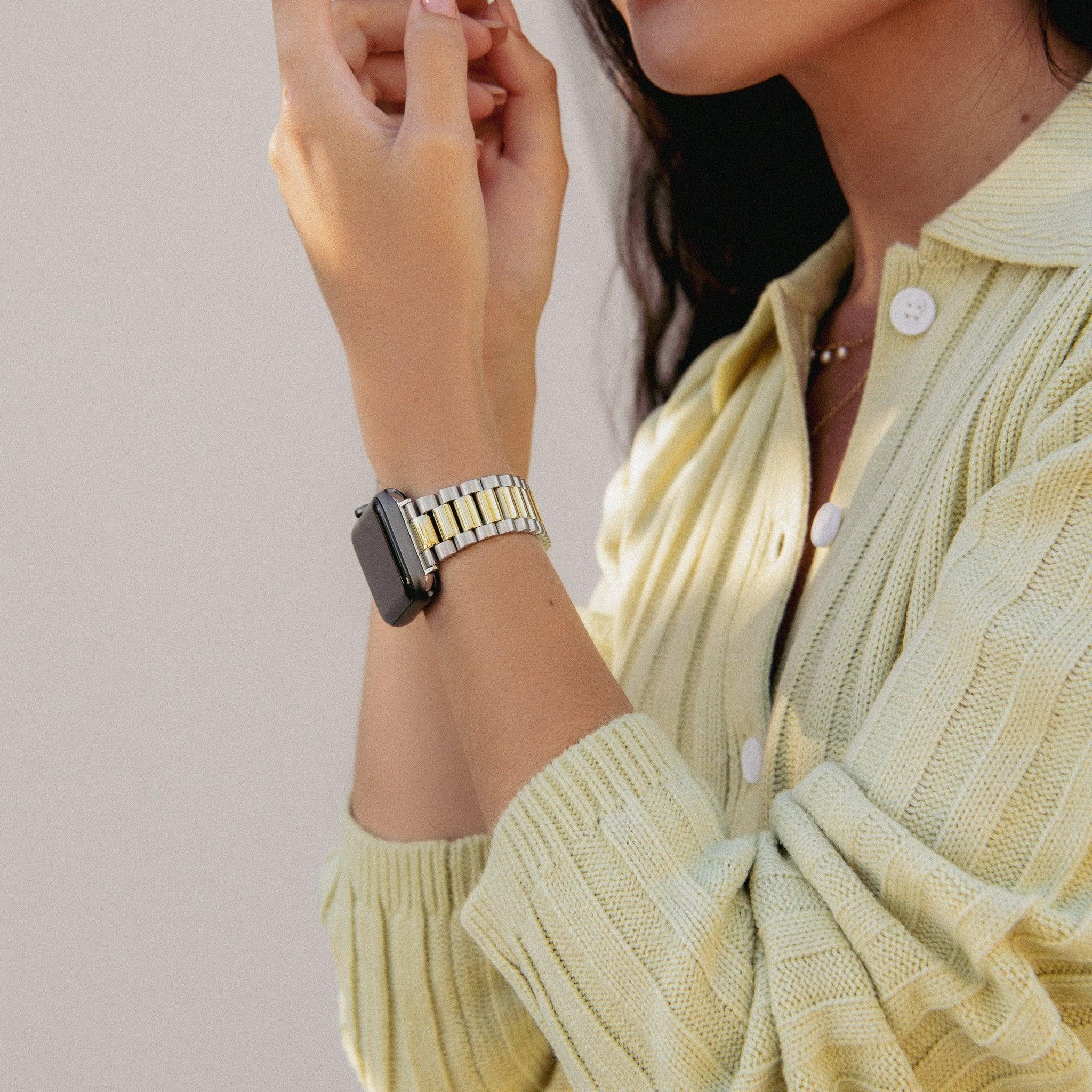 Burga Λουράκι Apple Watch 4/5/6/7/8/9/10/11 - SE (1/2/3) – 40/41/42mm - All Eyes On Me - Gold / Silver