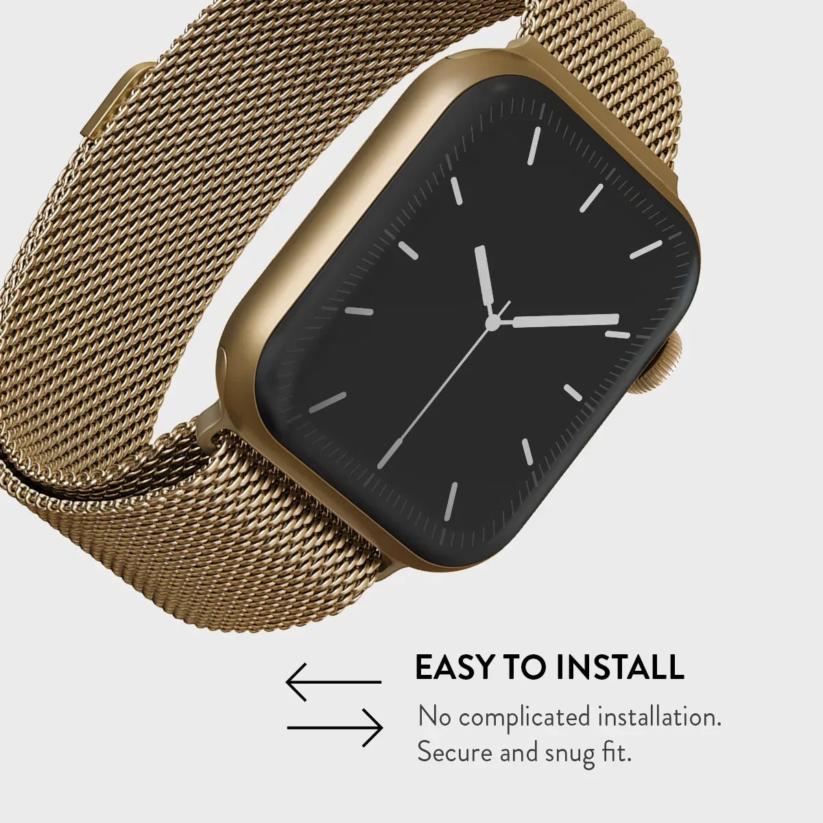 Burga Λουράκι Apple Watch 4/5/6/7/8/9/10/11 - SE (1/2/3) – 40/41/42mm - Metal Mesh - Gold