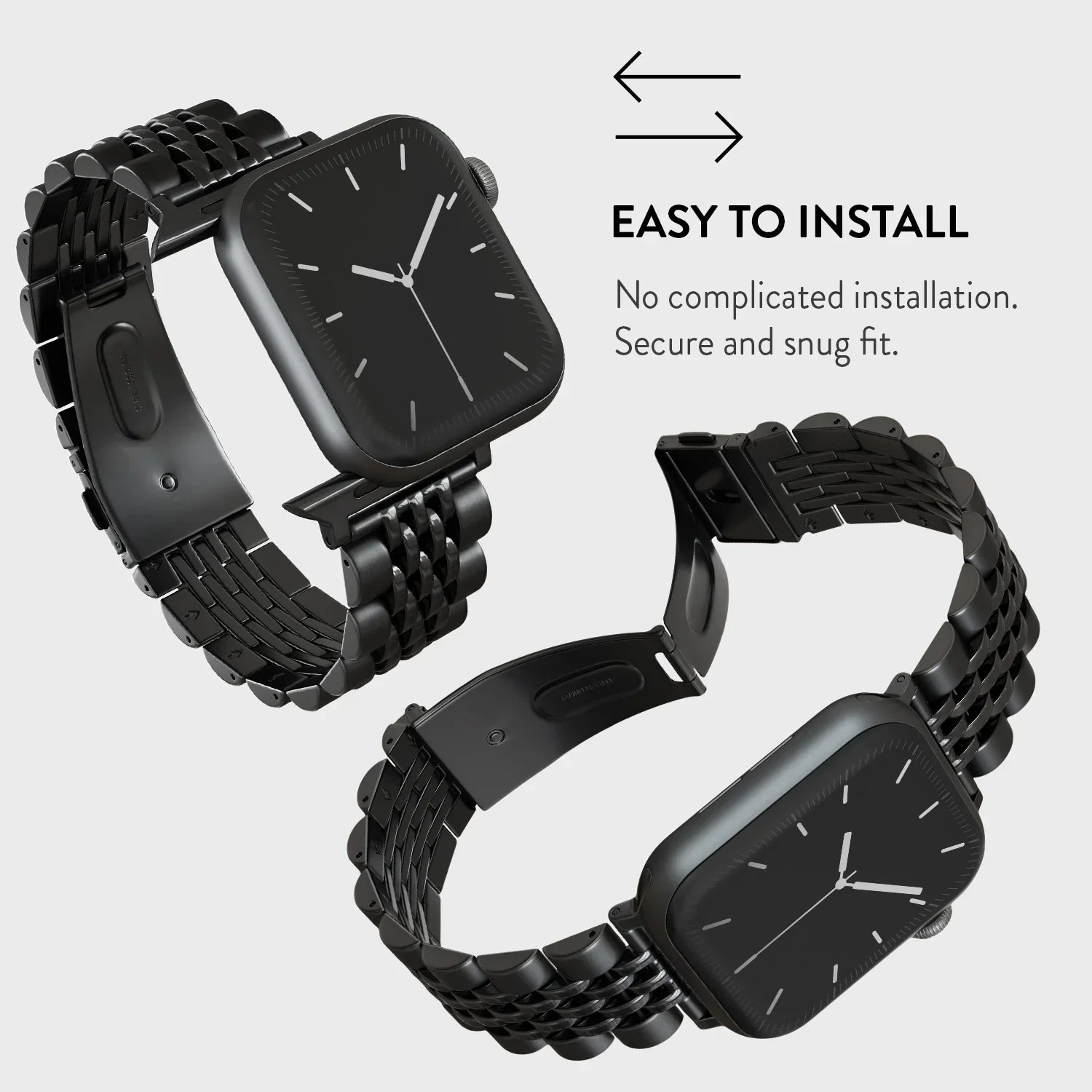 Burga Λουράκι Apple Watch 4/5/6/7/8/9/10/11 - SE (1/2/3) - Ultra (1/2/3) – 44/45/46/49mm - Chic Royal - Black