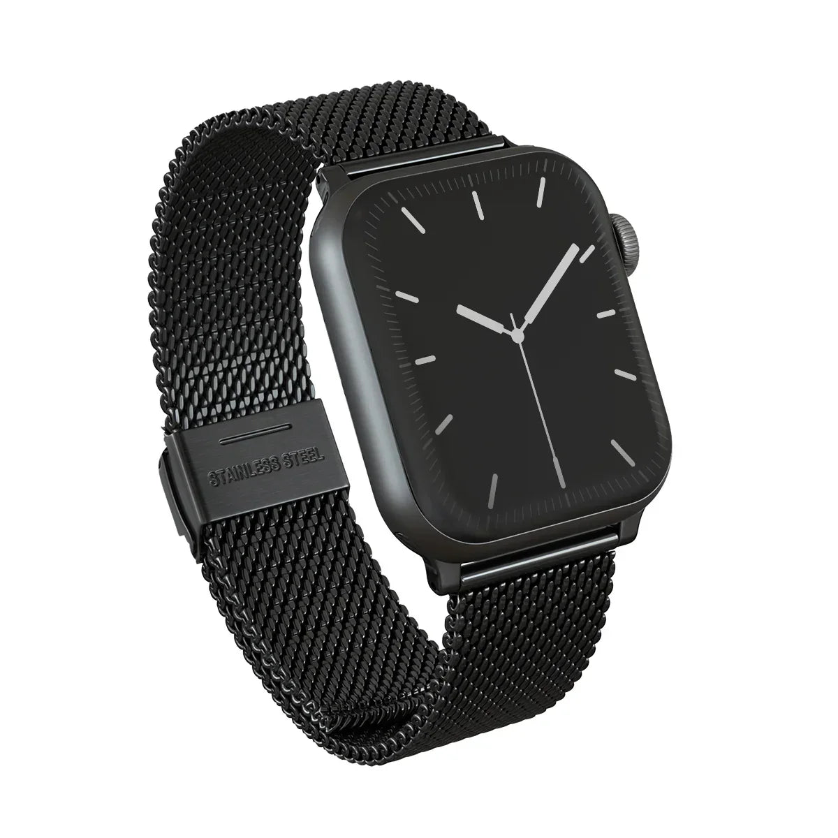 Burga Λουράκι Apple Watch 4/5/6/7/8/9/10/11 - SE (1/2/3) - Ultra (1/2/3) – 44/45/46/49mm - Mesh Elegance - Black