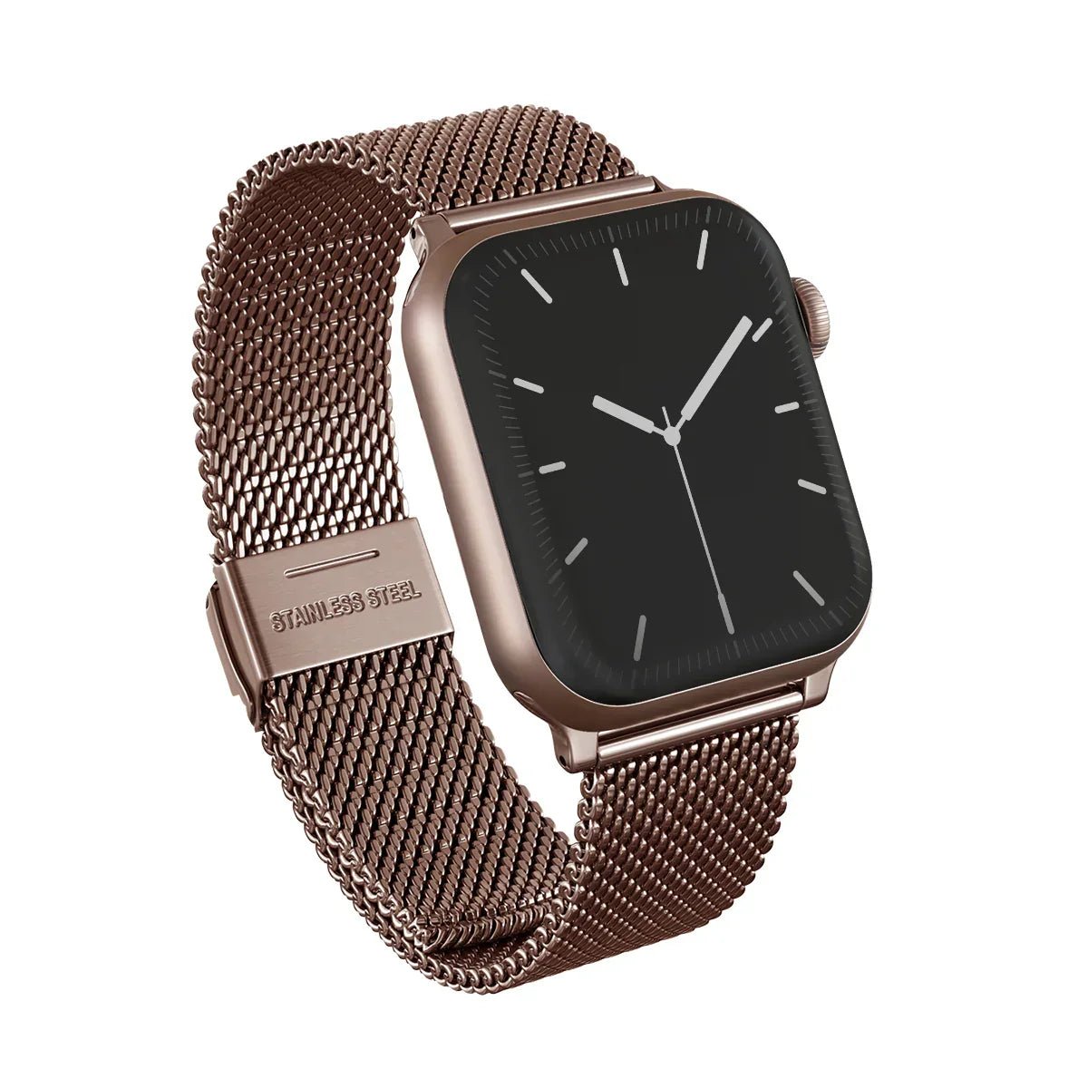 Burga Λουράκι Apple Watch 4/5/6/7/8/9/10/11 - SE (1/2/3) - Ultra (1/2/3) – 44/45/46/49mm - Mesh Elegance - Rose Gold